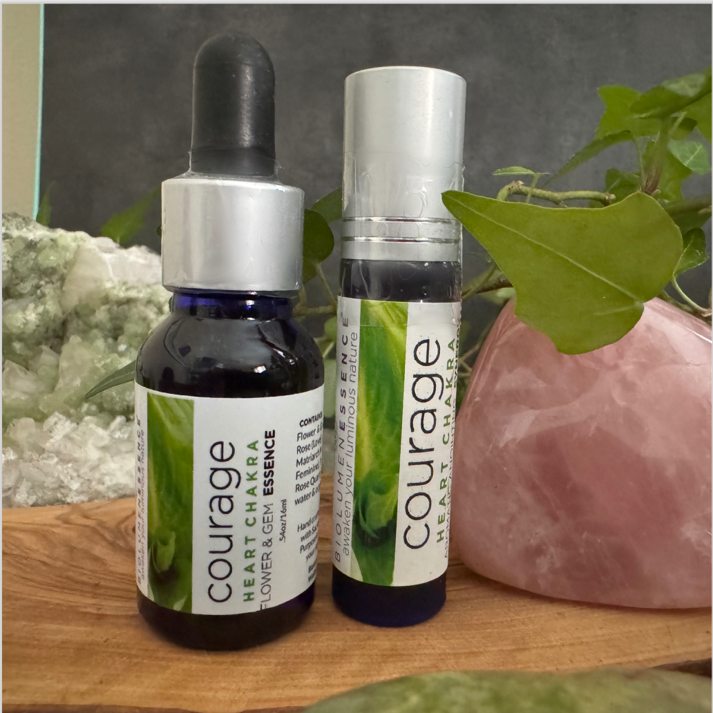 Courage heart chakra flower & gem essence