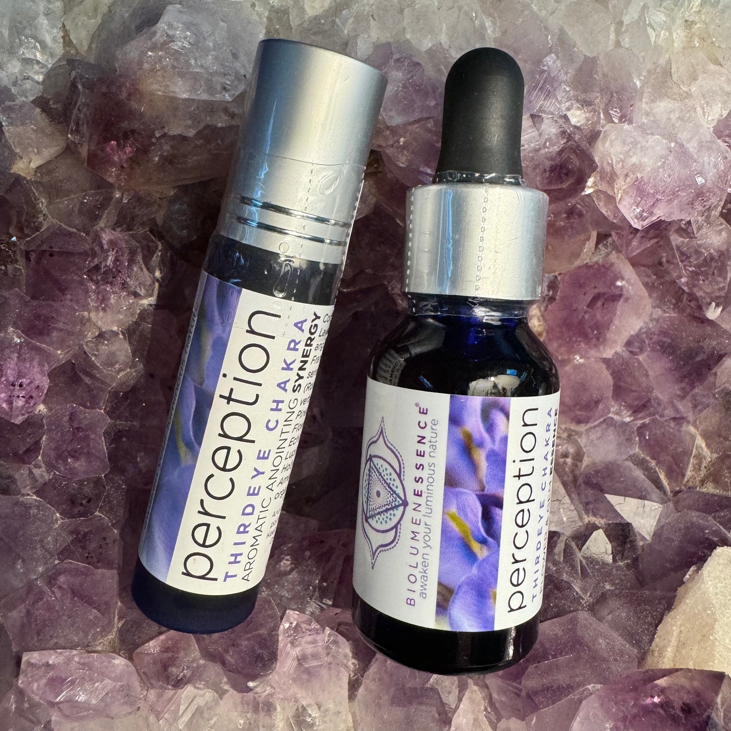 6th Chakra PERCEPTION: Third Eye Chakra Flower & Gem Essence