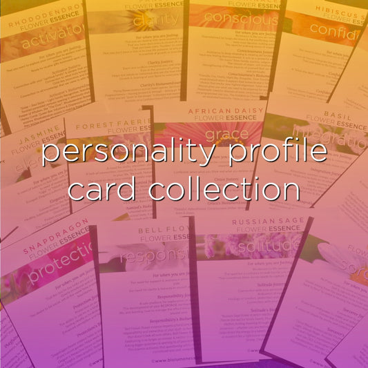 personality profile card collection square